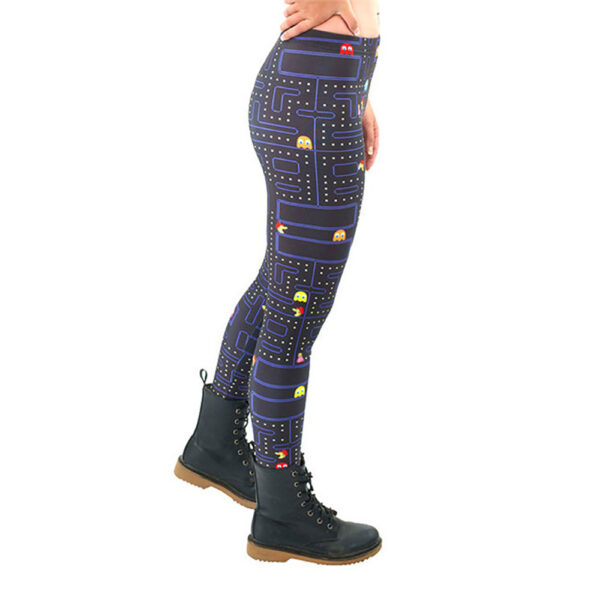 Black Milk New Maze Print Pacman Women Leggings Skinny Long leggins women pant - immagine 2