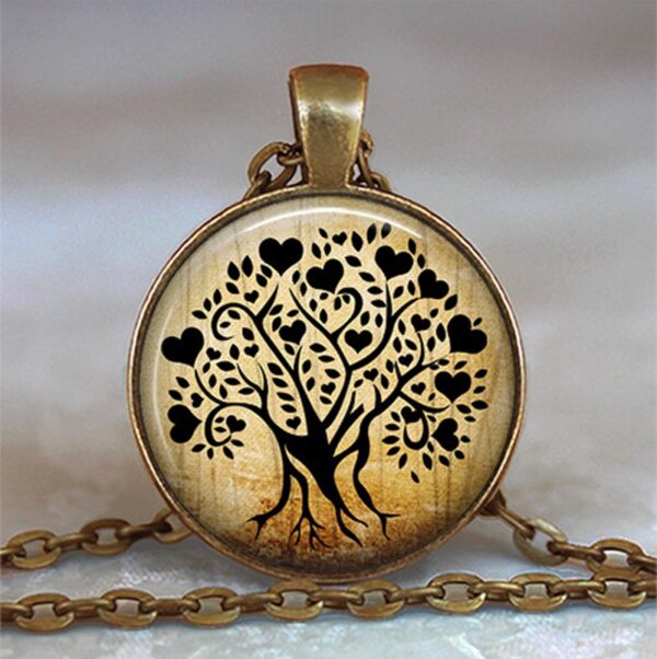 Tree Of Life Glass Cabochon Statement Necklace - immagine 29