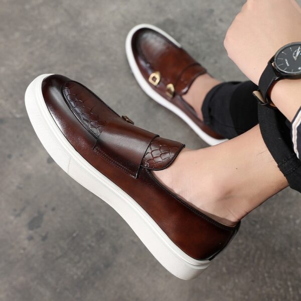 Fashionable casual leather shoes for men's shoes and men's board shoes - immagine 7