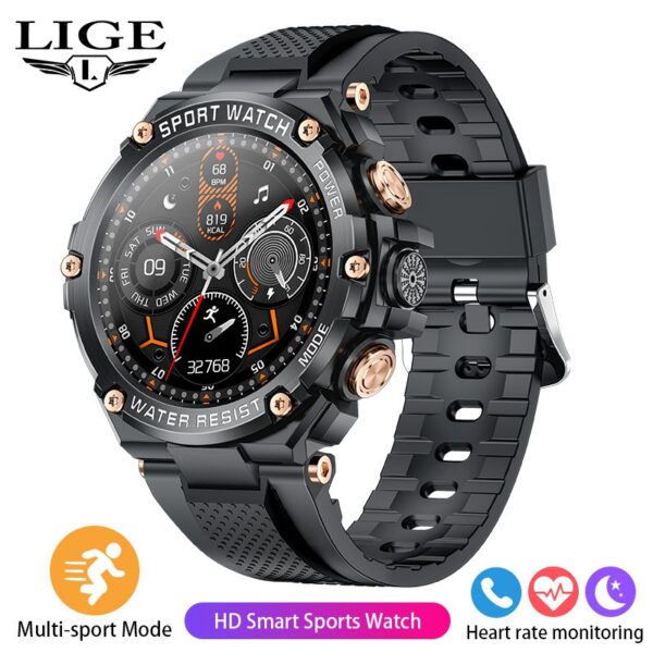 LIGE Outdoor Sport Smart Watch Men 800mAh Long Life Battery With Blood Pressure And Long Battery With Magnetic Charging - immagine 6