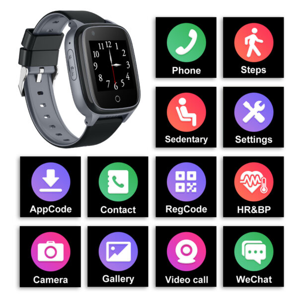 D32 Elderly Positioning Phone Watch 4G Anti-Lost Waterproof Smart Phone Watch With GPS Positioning - immagine 3