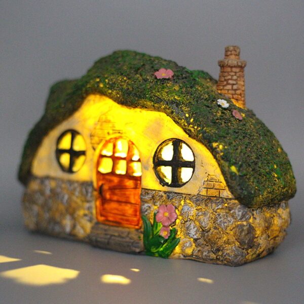 Transparent house garden night light resin decoration - immagine 3