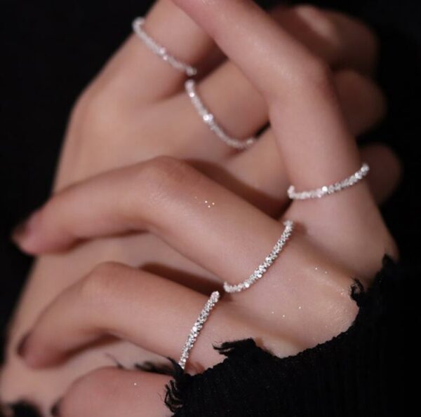 Bracelet Simple Starry Sparkling Bracelet Ins Niche Design Sense Net Red Cold Style Bracelet Female Bracelet - immagine 6