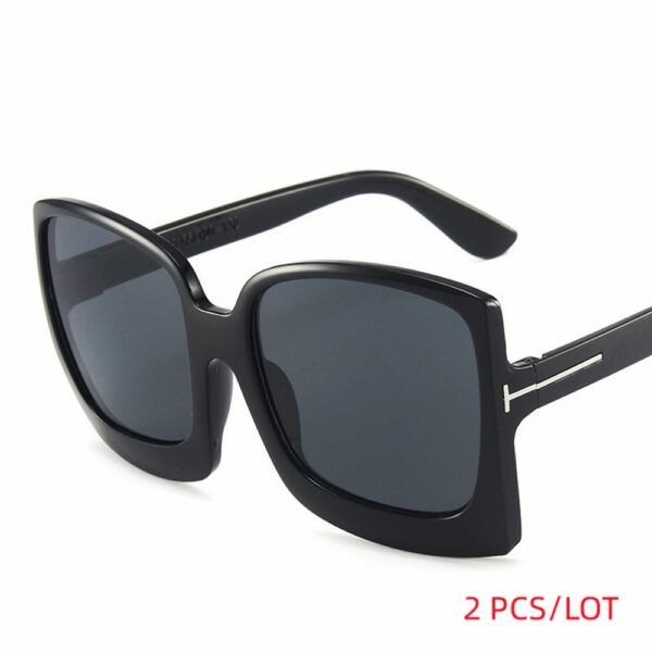 Square Sunglasses Women Vintage Brand Oversize Sun Glasses Black Gradient Female Glasses Men UV400 - immagine 7