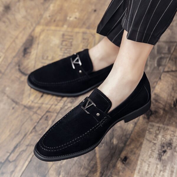 Loafers Foreign trade Large size pointed leather shoes Casual shoes Suede leather men's shoes Driving shoes - immagine 7