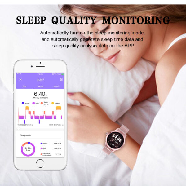 H16 Women's Smart Watch Heart Rate Sleep Sports Pedometer Watch Bracelet - immagine 4
