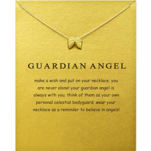 Angel Wings Instagram Wind Wings Light Luxury Gold Plated Alloy Collar Short Necklace - immagine 3