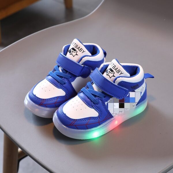 Luminous casual shoes, baby soft soled shoes, luminous shoes, boys and girls board shoes - immagine 2