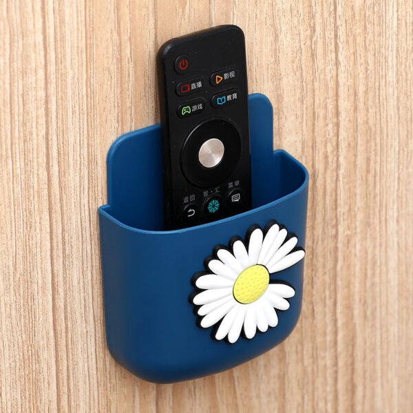 TV Air Conditioner Remote Control Wall Hanging Box Wall-Mounted Storage Box Punch-Free Mobile Phone Storage Rack Hanger - immagine 4