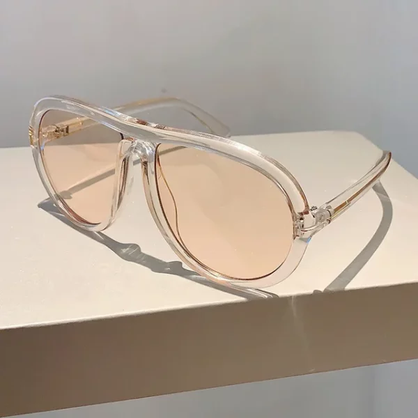 Trend Oversized Pilot Sunglasses Women For Men Luxury Brand Designer Sun Glasses Vintage Big Frame Eyeglasses Punk Driving Shade - immagine 7