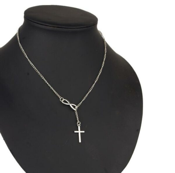 Small Gold Cross Pendant Necklace Women Girl Kids,Mini Charm Pendant - immagine 3