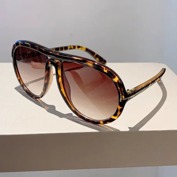 Trend Oversized Pilot Sunglasses Women For Men Luxury Brand Designer Sun Glasses Vintage Big Frame Eyeglasses Punk Driving Shade - immagine 12