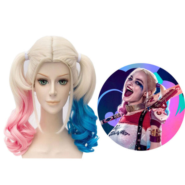 Suicide Squad Harley Quinn Little Ugly Girl Gradient COSplay Wig - immagine 4