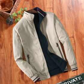 Double-sided Middle-aged Men's Jacket Thin Jacket Dad's Collar