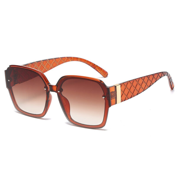 New Trend Square Rice Nail Sunglasses Men And Women Retro Mesh Sunglasses Ins Style Gradient Glasses - immagine 5