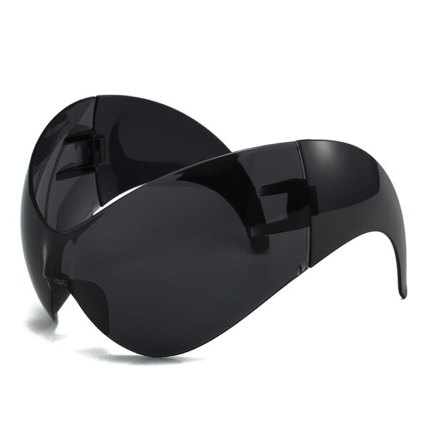 Large frame sports sunglasses, personalized and novel cat eye alien cycling glasses - immagine 4