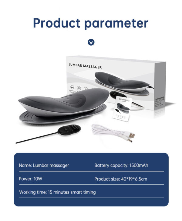 Waist Massager Lumbar Traction Inflatable Hot Compress Back Cervical Stretcher Massage Air Pressure Reduce Relief Pain - immagine 6