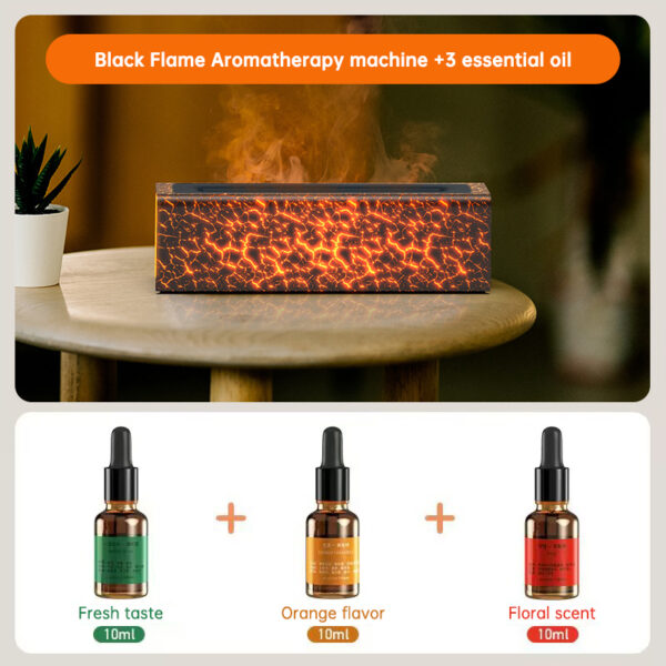 Flame Aroma Diffuser Air Humidifier Ultrasonic Cool Mist Maker Fogger Led Essential Oil Lamp Realistic Fire Difusor - immagine 30
