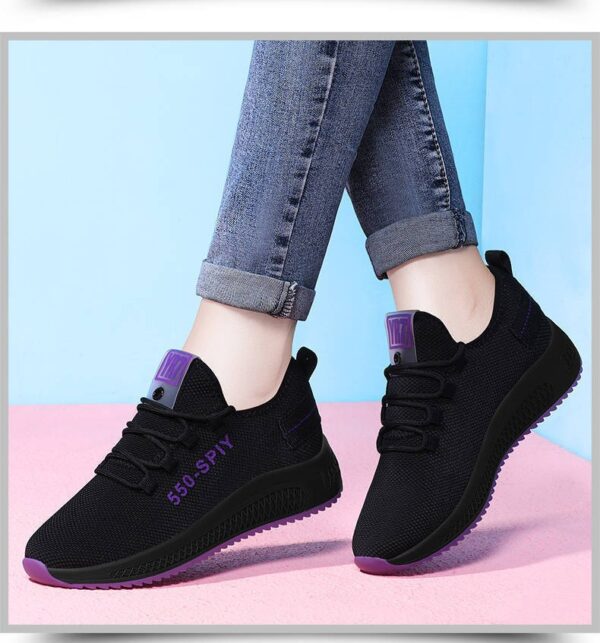 Autumn New Women's Shoes Fashion Single Shoes Casual Sports Travel Shoes Non slip Old Beijing Mesh Running Shoes - immagine 9