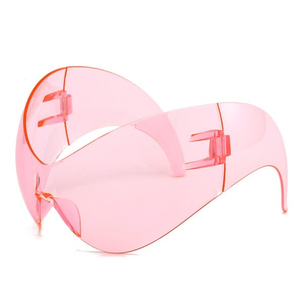 Large frame sports sunglasses, personalized and novel cat eye alien cycling glasses - immagine 7