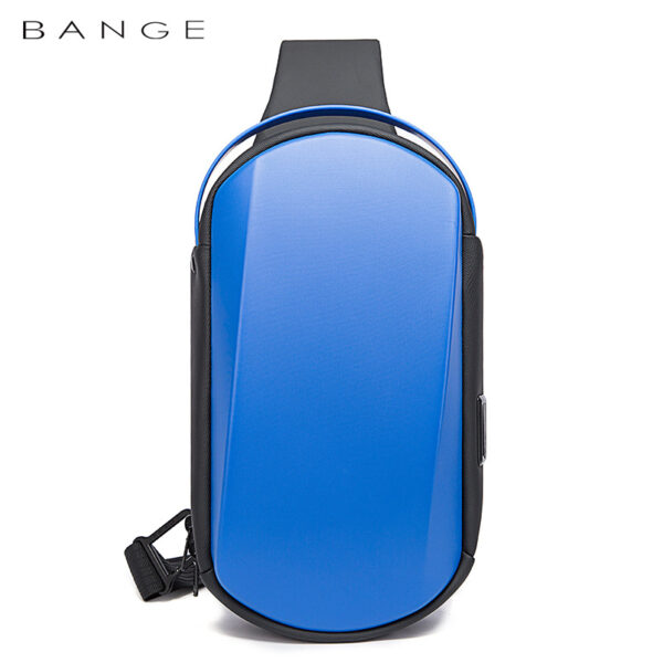 BANGE New Men's Chest Bag Waterproof EVA Hard Shell Shoulder Bag Trend Diagonal Small Bag Chest Bag - immagine 2