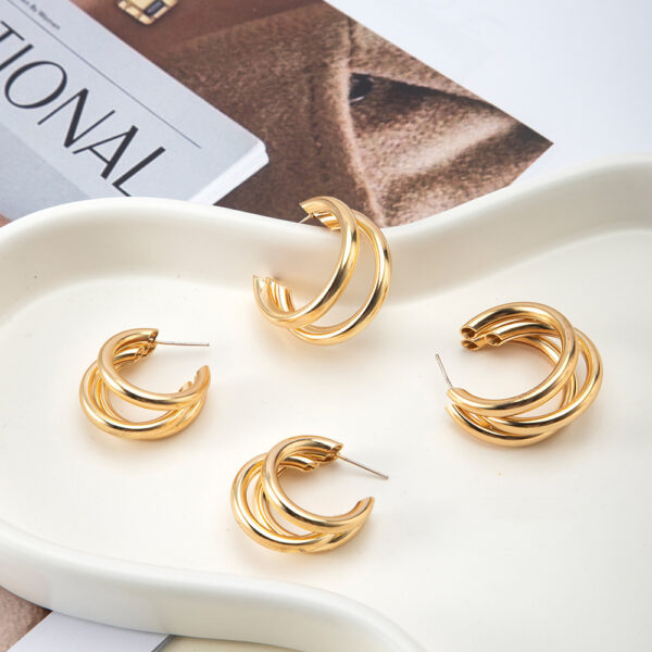 Simple Fashion Stud Earrings Statement Jewelry Party Accessories - immagine 3