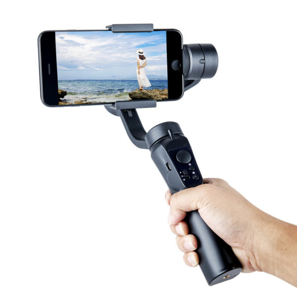 F8 mobile phone camera stabilizer handheld three-axis anti shake platform Tiktok live broadcast tripod short video camera stabilizer - immagine 5