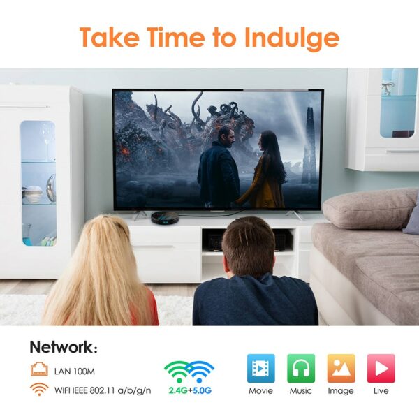 Android 9.0 HK1 MAX Mini Smart TV Box 2.4G/5G Wifi RK3328 Quad-Core BT 4.0 Set Top Box Media Player 4G+32G/64G PK TX6 X96 HK1MAX - immagine 6