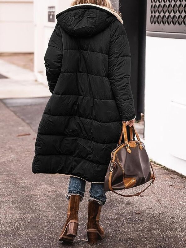 Solid color hooded cotton jacket, long sleeved, double-sided, slim fit, cardigan jacket, top - immagine 7