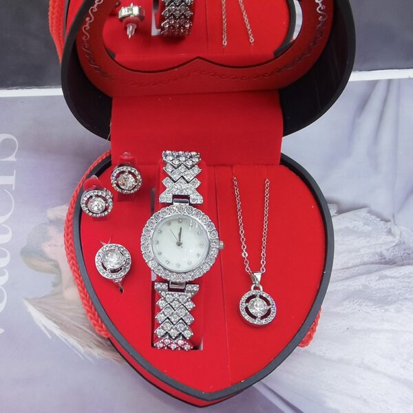 Valentine's Day gift New Valentine's Day Watch Jewelry Gift Box Fashion Women's Watch Set - immagine 6