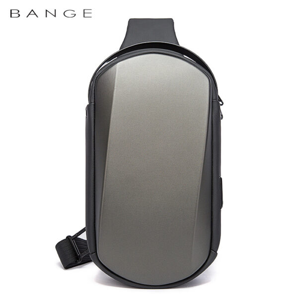 BANGE New Men's Chest Bag Waterproof EVA Hard Shell Shoulder Bag Trend Diagonal Small Bag Chest Bag - immagine 8