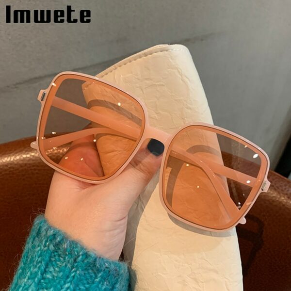 Oversized Sunglasses Women Luxury Designer Vintage Square Sun Glasses Classic Eyewear for Lady UV400 Big Frame - immagine 3