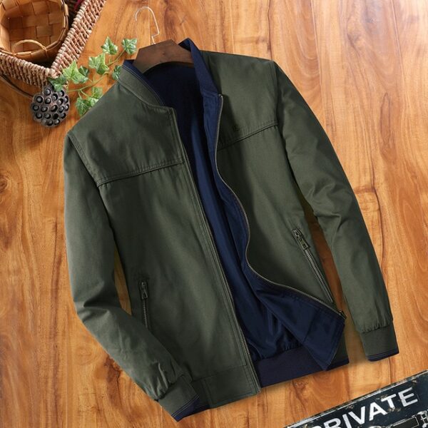 Double-sided Middle-aged Men's Jacket Thin Jacket Dad's Collar - immagine 9