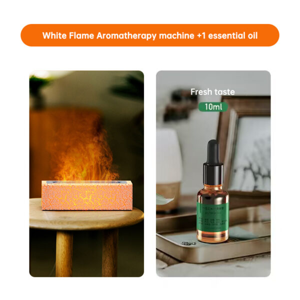 Flame Aroma Diffuser Air Humidifier Ultrasonic Cool Mist Maker Fogger Led Essential Oil Lamp Realistic Fire Difusor - immagine 23