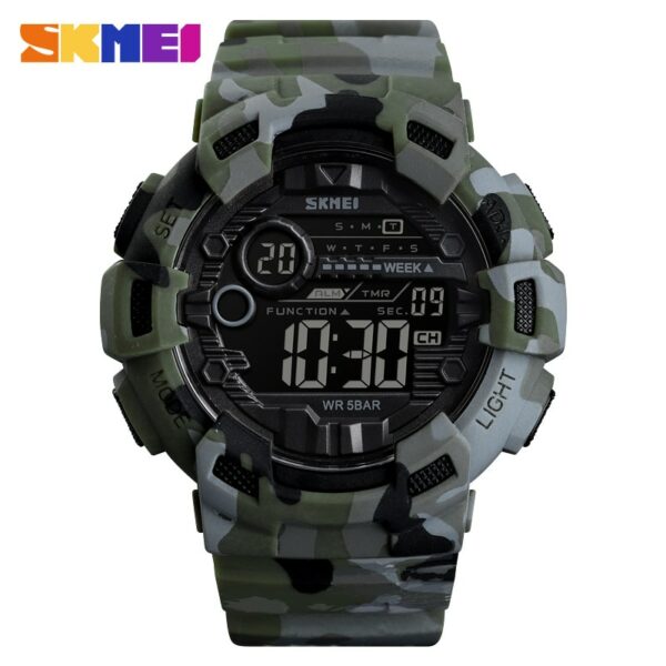 SKMEI 1472 Fashion Sport Watch Men Alarm Clock Cowboy Waterproof Week Display Men Watches Denim Digital Watch relogio masculino - immagine 12