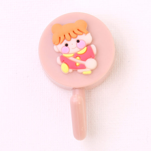 Ins Cute Cartoon Viscose Hook Kitchen Wall Hanging Bathroom Nail-Free Door Rear Coat Hook Seamless Adhesive Hook - immagine 5