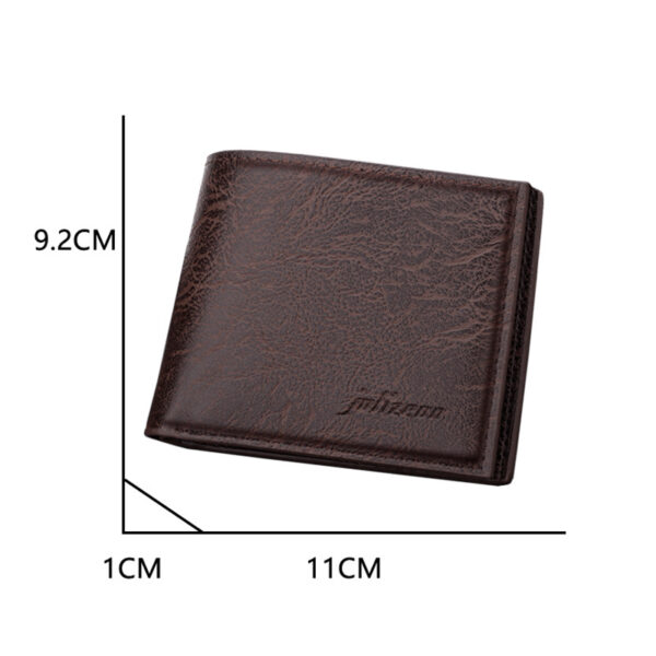 Wallet Men's Short Youth College Student Wallet With Zipper Can Put Driver's License Ultra Thin Wallet Men's Simple - immagine 5