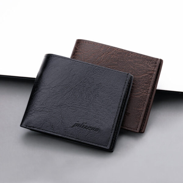 Wallet Men's Short Youth College Student Wallet With Zipper Can Put Driver's License Ultra Thin Wallet Men's Simple - immagine 3