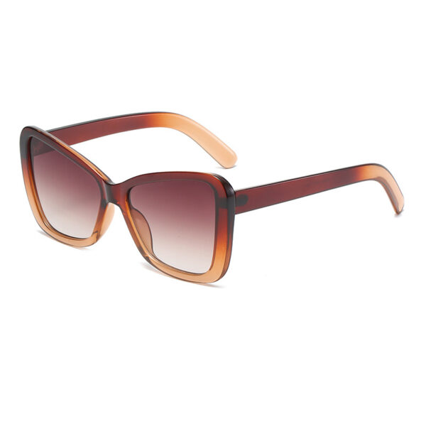 New Fashion Butterfly Large Frame Sunglasses Men And Women Trend Gradient Color Sunglasses Concave Shape Glasses - immagine 7