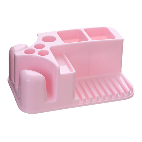 Toilet Toothbrush Rack Free Punch Brushing Cup Mouthwash Cup Holder Toothbrush Toothpaste Rack Toothware Storage Rack - immagine 5