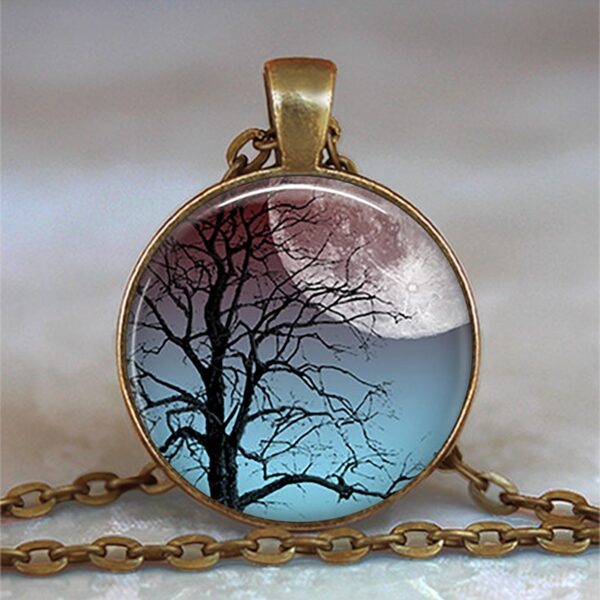 Tree Of Life Glass Cabochon Statement Necklace - immagine 24