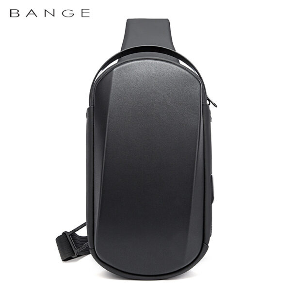 BANGE New Men's Chest Bag Waterproof EVA Hard Shell Shoulder Bag Trend Diagonal Small Bag Chest Bag - immagine 3