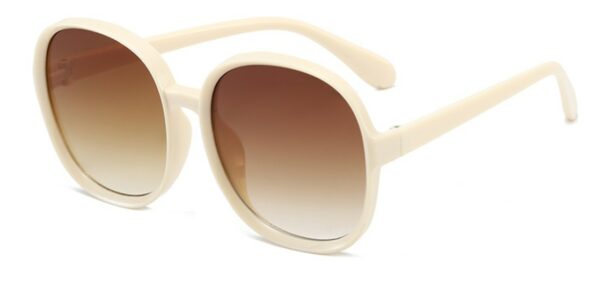 New Round Frame Sunglasses Women Retro Brand Designer Brown Black Oversized Lady Sun Glasses Female Fashion Outdoor Driving - immagine 13