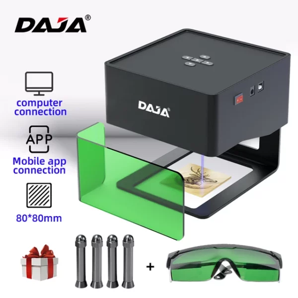 DAJA Mini Portable Laser Engraver Diy Bluetooth Machine Painted Dog Tag Paper Leather Wooden Plastic Logo CNC Machine - immagine 9