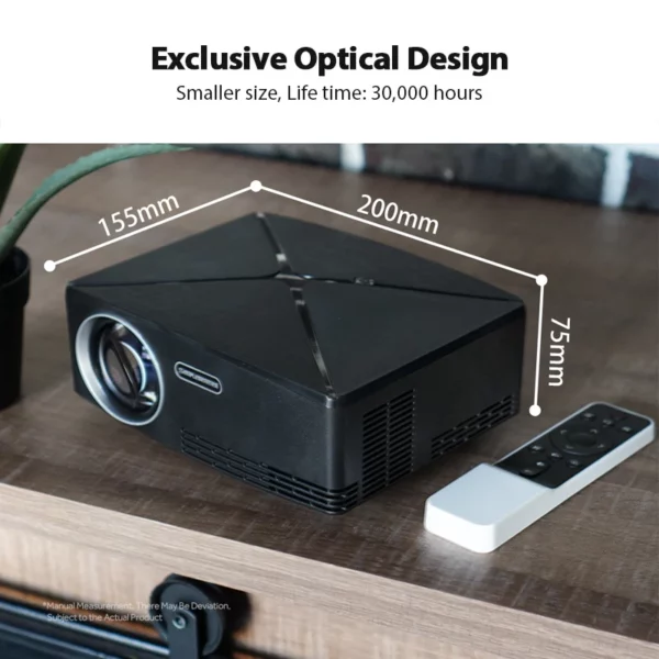 AUN MINI Projector C80 UP, 1280x720 Resolution, Android WIFI Proyector, LED Portable HD Beamer for Home Cinema, Optional C80 - immagine 5