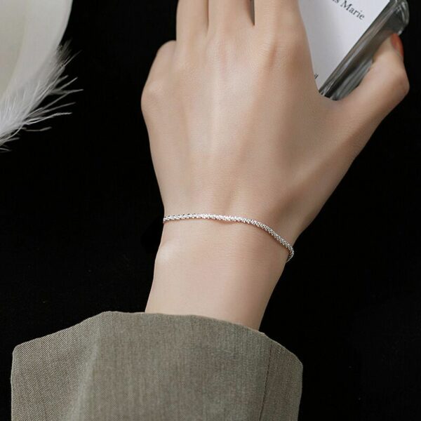 Bracelet Simple Starry Sparkling Bracelet Ins Niche Design Sense Net Red Cold Style Bracelet Female Bracelet - immagine 3