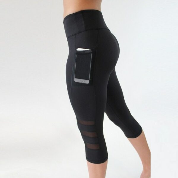 Calf-length Pants Capri Pant Sport leggings Women Fitness Yoga Gym High Waist Legging Yoga Pants - immagine 7
