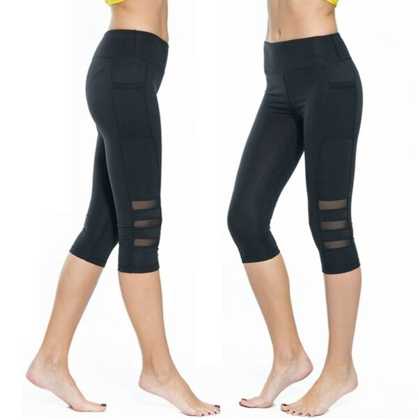 Calf-length Pants Capri Pant Sport leggings Women Fitness Yoga Gym High Waist Legging Yoga Pants - immagine 6