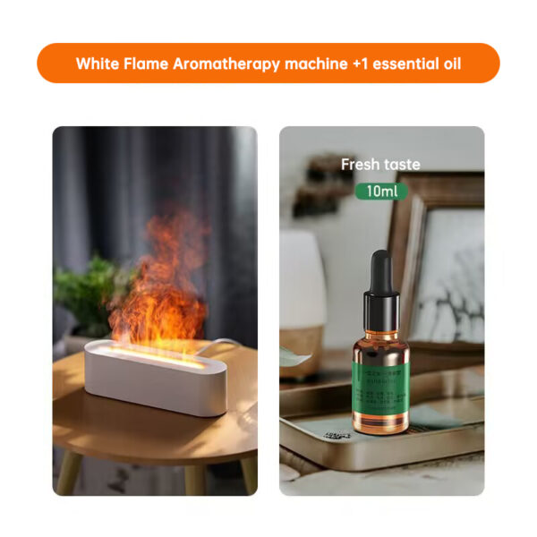 Flame Aroma Diffuser Air Humidifier Ultrasonic Cool Mist Maker Fogger Led Essential Oil Lamp Realistic Fire Difusor - immagine 17
