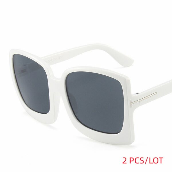 Square Sunglasses Women Vintage Brand Oversize Sun Glasses Black Gradient Female Glasses Men UV400 - immagine 11